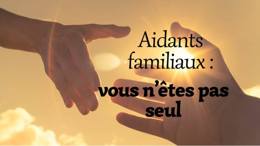 deux mains avec un soleil pour symboliser l'aidance familiale